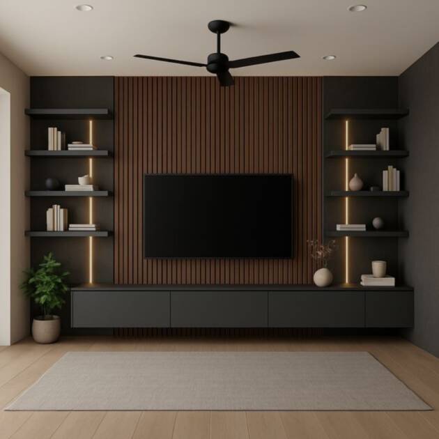 وحدة تلفاز 4 درج مع 8 ارفف